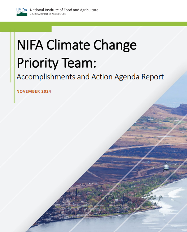 Cover page of the 2024 NIFA Climate Accomplishments Report