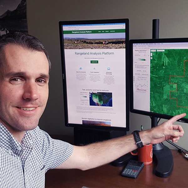 Brady Allred, the Rangeland Analysis online platform creator