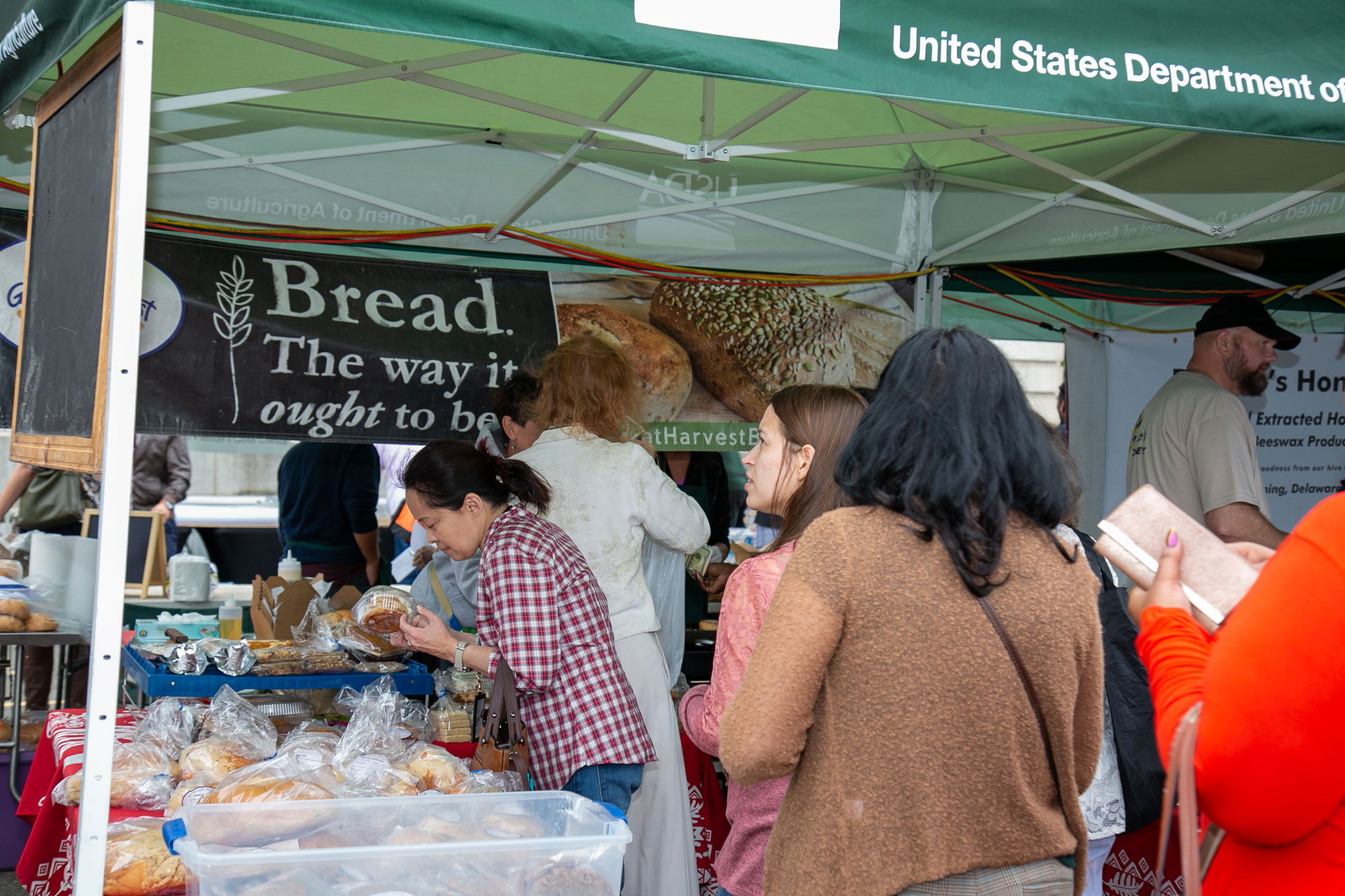 People at the USDA Farmers' Market