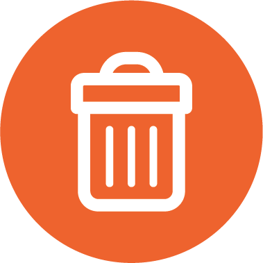 Trash circle icon