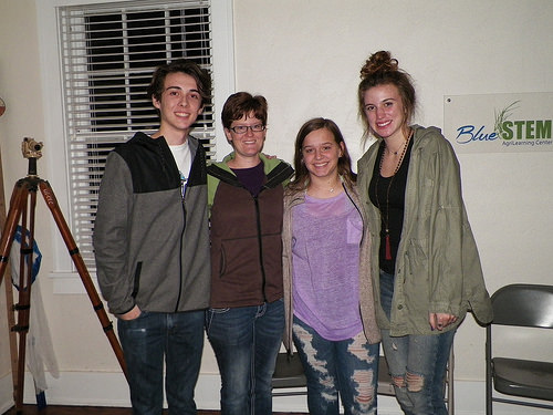 Dr. Cait Rottler with students as part of the Southern Plains Climate Hub youth outreach efforts